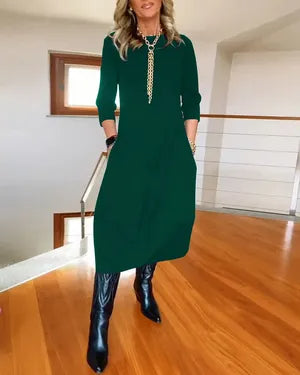 【🔥Popolnoma nezgrešljiva】✨Elegantna in udobna obleka