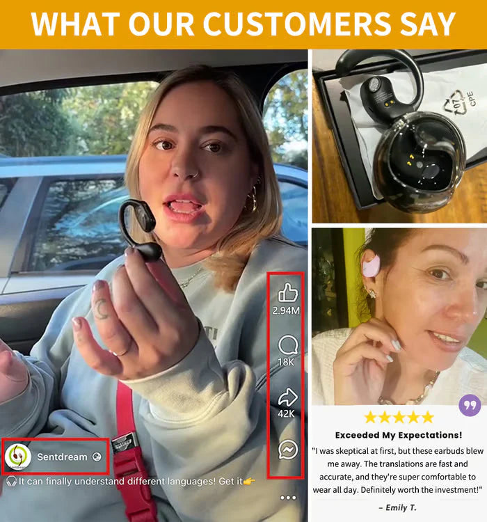 【🔥Naj komunikacija ne bo več težka! 】AI Translation Wireless OWS Bluetooth5.4 Earphones (Fit iOS & Android)