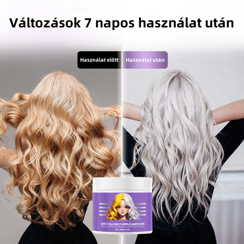 【🔥Globoko hranilna】Maska za lase——Odstranjuje rumene tone, obnavlja sijaj in ščiti barvo