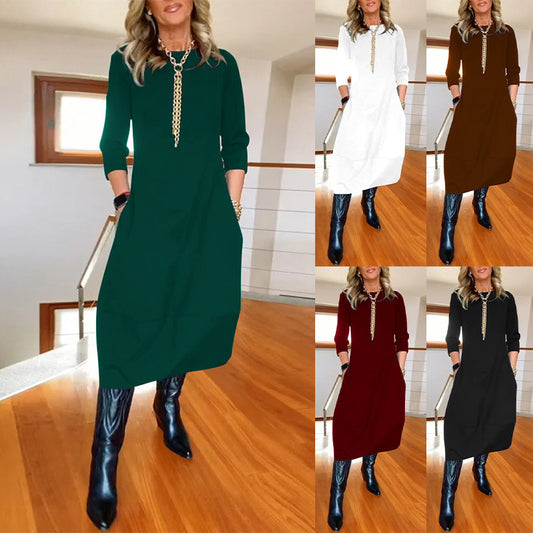 【🔥Popolnoma nezgrešljiva】✨Elegantna in udobna obleka