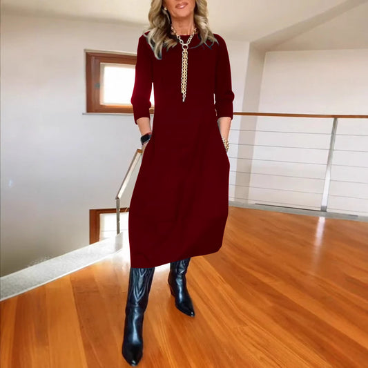 【🔥Popolnoma nezgrešljiva】✨Elegantna in udobna obleka