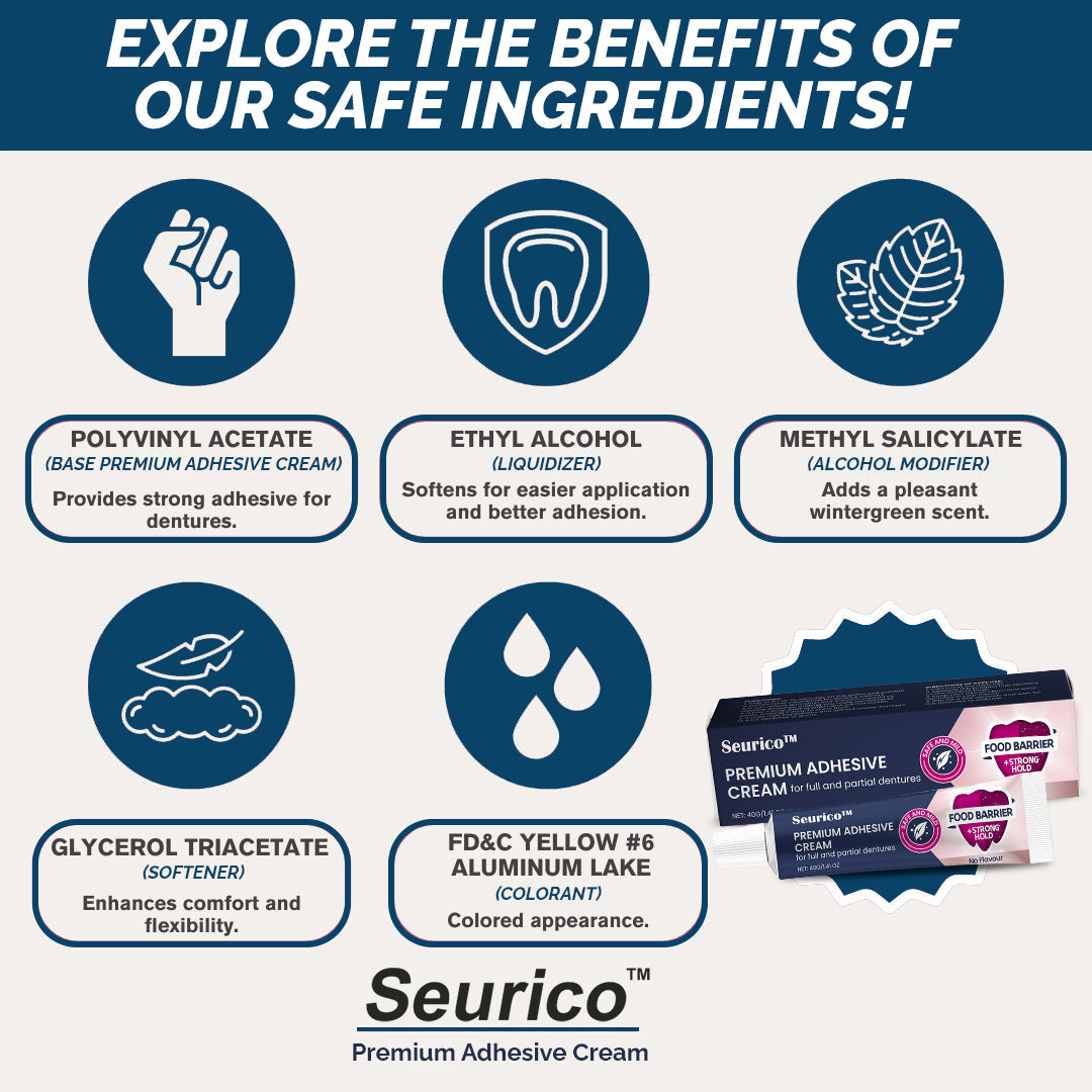 😁Seurico™ Prémium Ragasztó Krém🦷 (✨VEGYÉL 1-ET, KAPJ 1-ET INGYEN🎁)