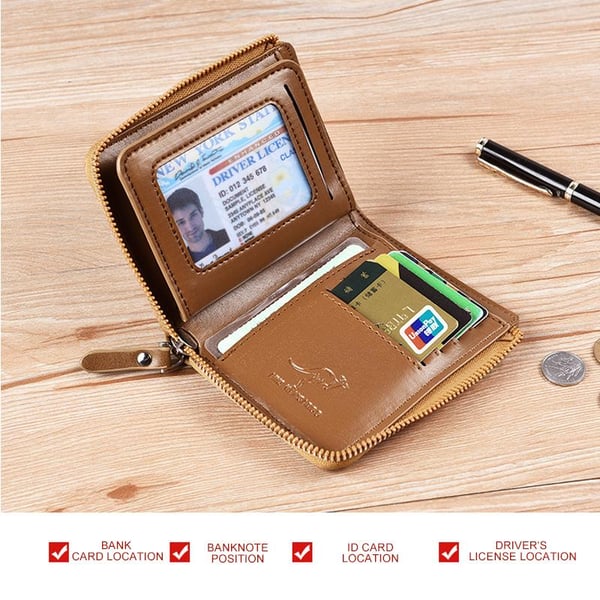 【🛡️Protiv krađe i antimagnetski】Muški novčanik s patentnim zatvaračem (RFID ZAŠTIĆEN)