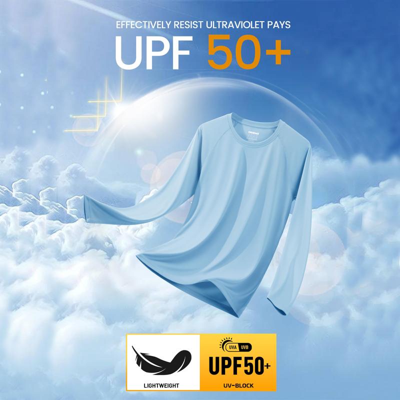 Moške majice z dolgimi rokavi UPF 50+, hitro sušeče in lahke majice