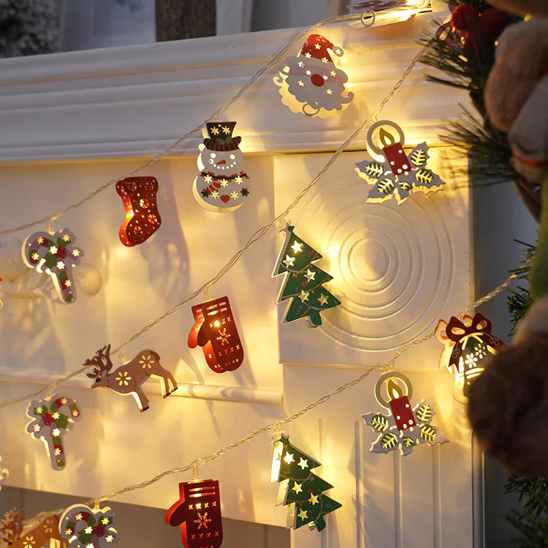 (🎁Božična ponudba🎄)🔥50 % popusta v promociji:LED veriga z Božičkom
