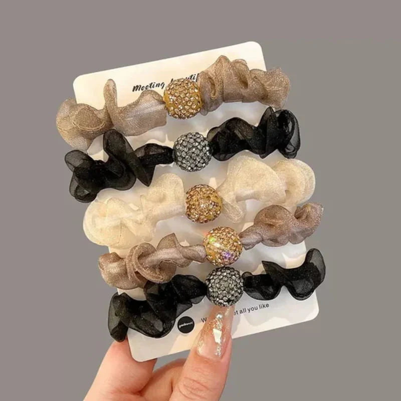 🔥Kupite 1, dobite 1 gratis🔥Elegantni mrežasti trakovi za lase s kristali