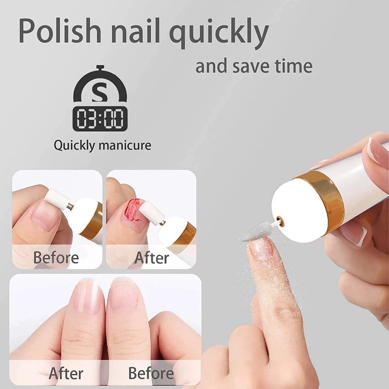💅Električna pilica za nohte - 👍Gladki in polirani nohti