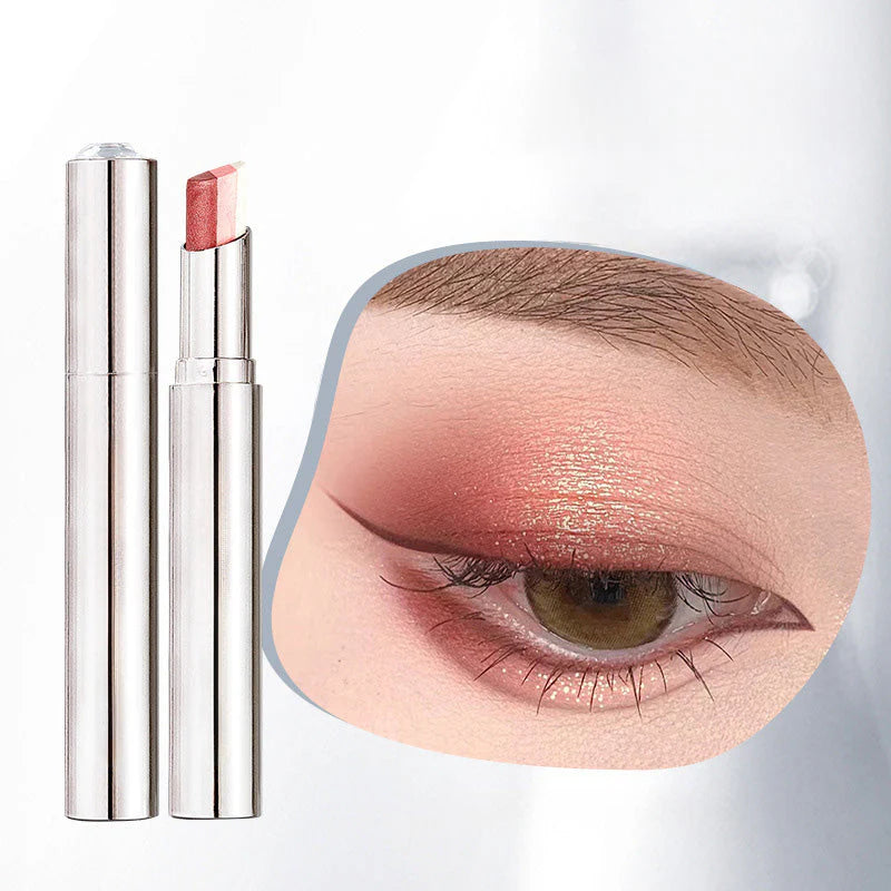 【🔥Ustvarite očarljiv make-up za oči👁️】Vodoodporno gradientno bleščeče senčilo za oči - Tri barve v eni potezi