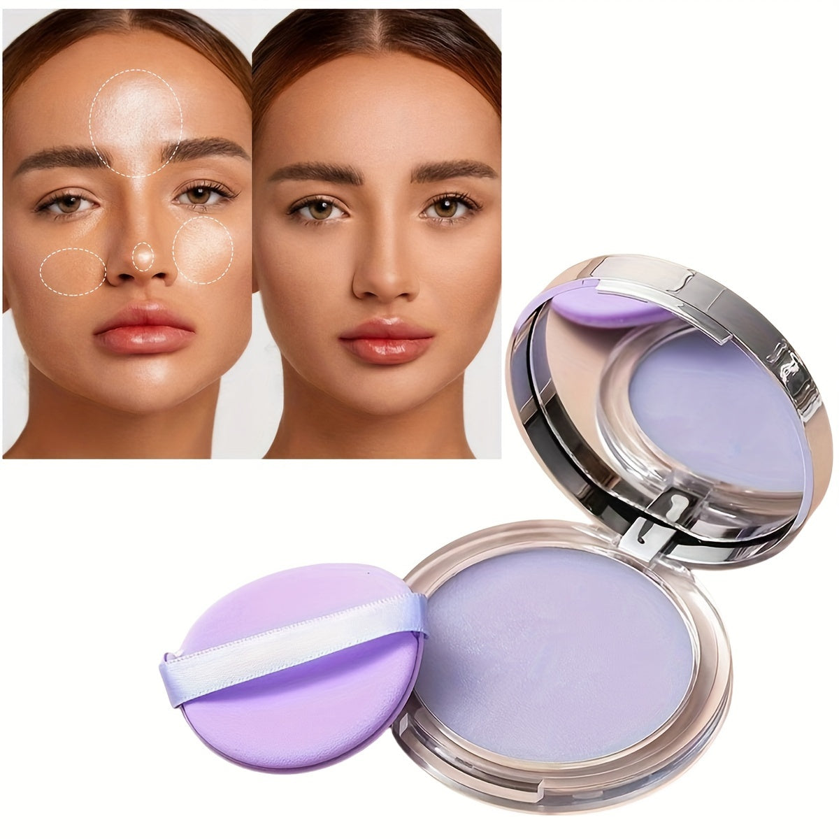 Oil-control setting powder with fine texture, skin-friendly