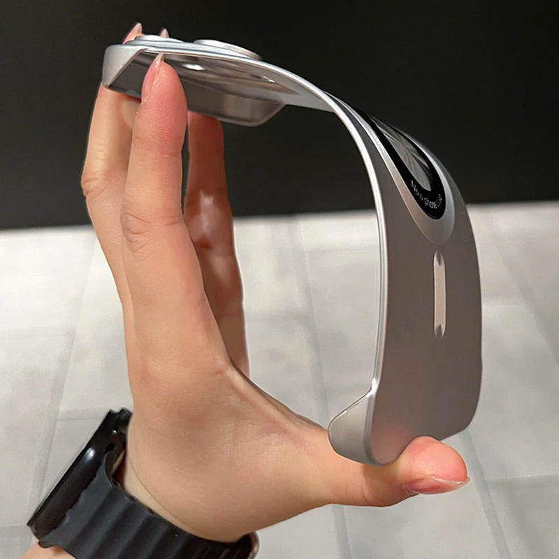 【iPhone 12–16】Ultra tanek ovitek za iPhone, kovinska barva, magneten, mat tekstura
