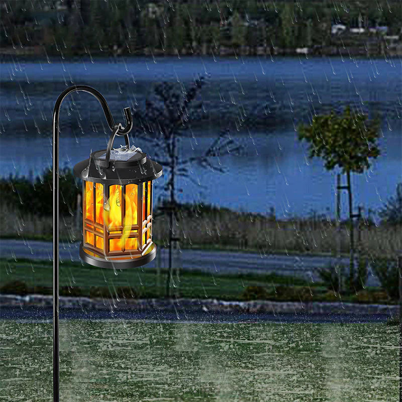 🏮Nadograđena solarna lampa s efektom treperavog plamena✨ - vodootporna i savršena za vanjsku upotrebu