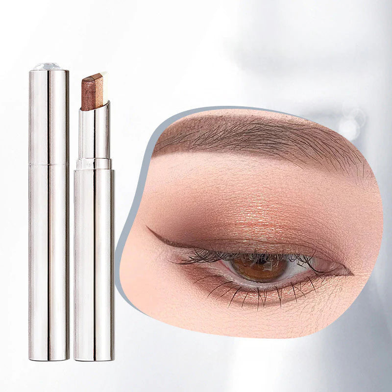 【🔥Ustvarite očarljiv make-up za oči👁️】Vodoodporno gradientno bleščeče senčilo za oči - Tri barve v eni potezi