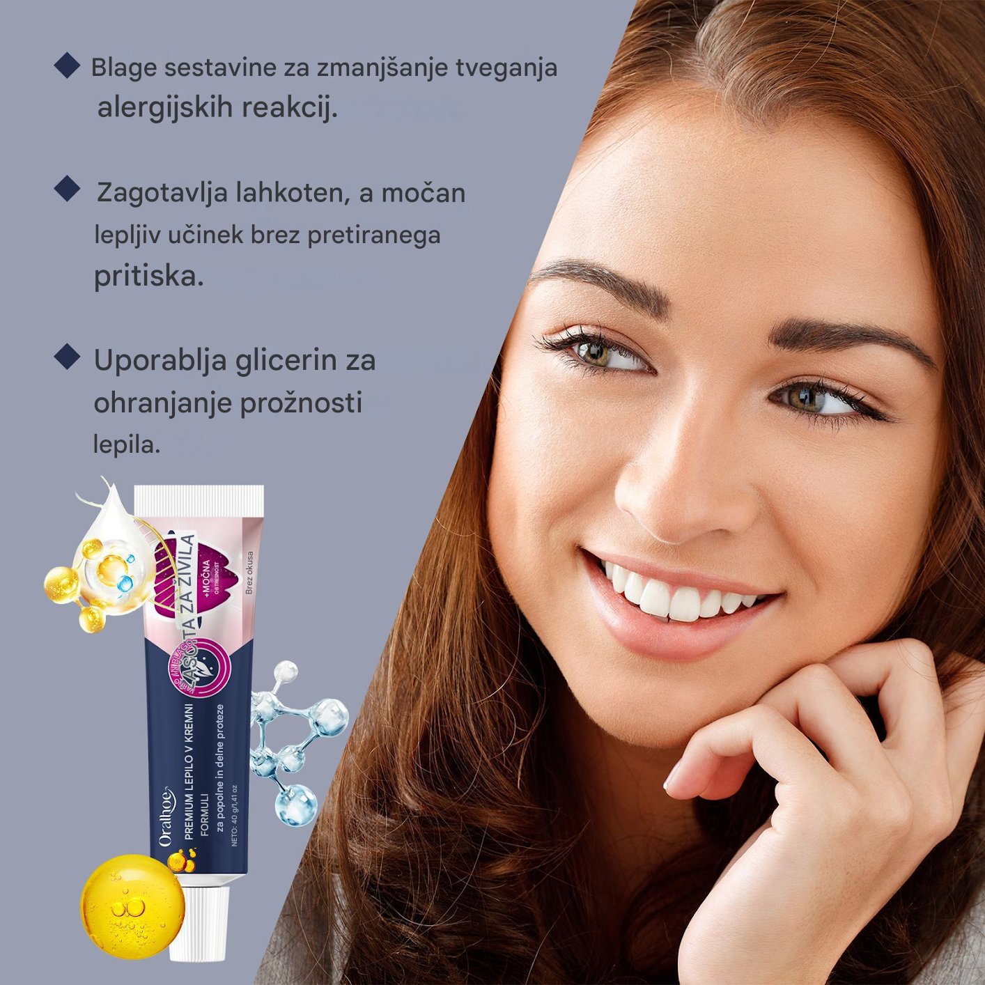 (🔥Kupite 1, dobite 1 gratis🔥)【👍Naj bodo vaše proteze varnejše in trpežnejše! 】🔥AdhereDent® Termoplastično lepilo za proteze