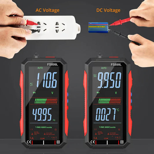 USB TölthetĆs DigitĂĄlis MultimĂ©ter â True RMS, Automatikus TartomĂĄnyvĂĄltĂĄs Ă©s MegvilĂĄgĂtott LCD KijelzĆ, CAT III 1000V