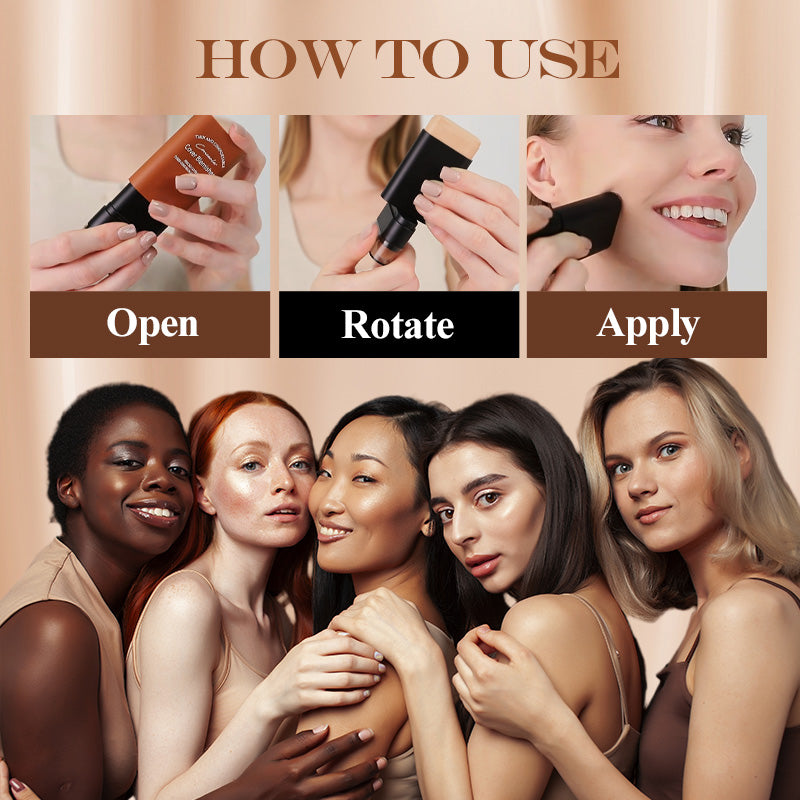 ?Buy 2 Get 1 FREE✨2025 Instant Concealing Foundation Stick with Built-in Brush