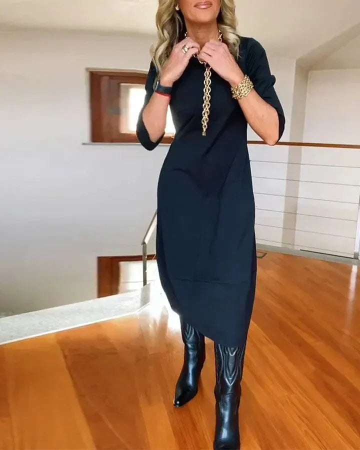 【🔥Popolnoma nezgrešljiva】✨Elegantna in udobna obleka