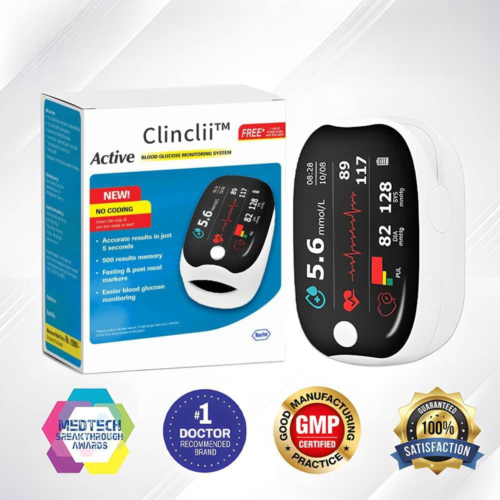 【✨Vedno spremljajte svoje zdravje】Clinclii™ GlucoSense Pulzni oksimeter s prstno sponko