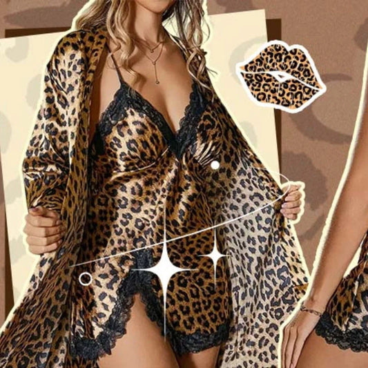 🔥50 % popust!  Pižama: Seksi halja z leopardjim vzorcem