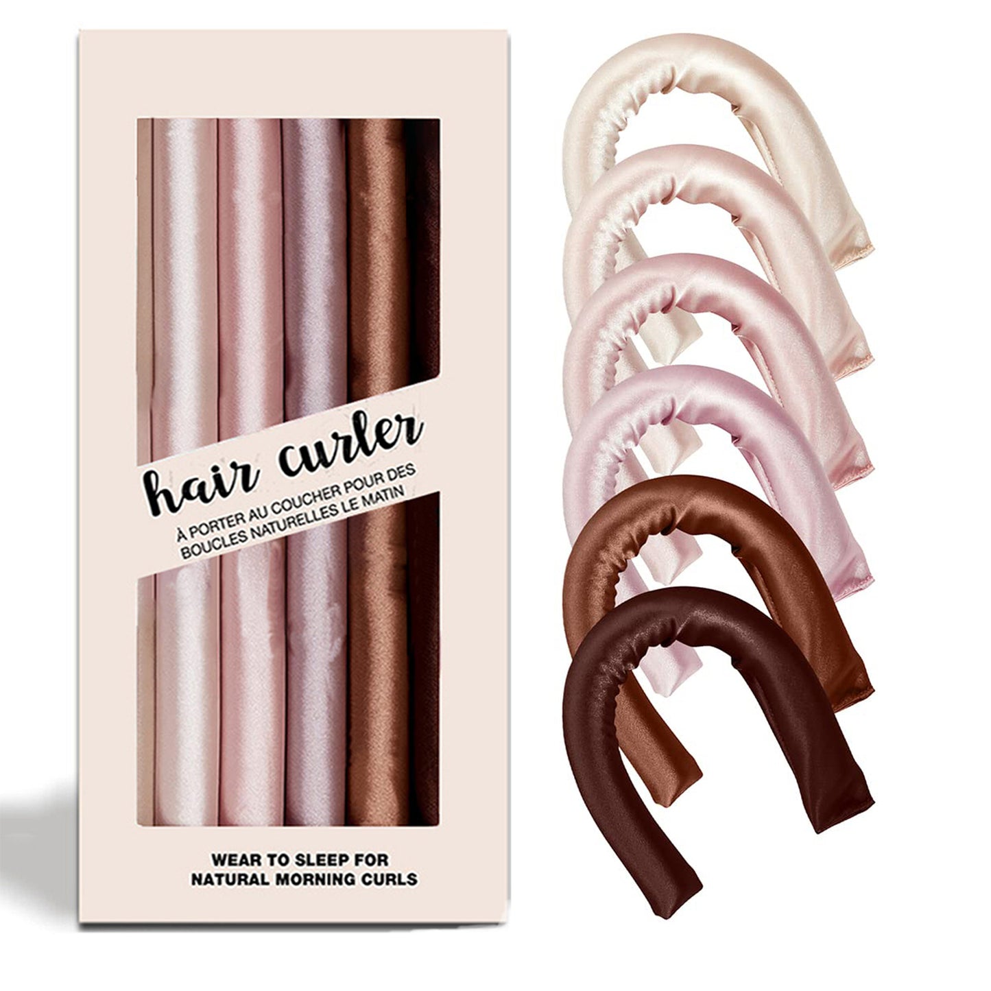 Kitsch Satin Rosewood uvijači za kosu bez zagrijavanja (pakiranje od 6 komada)