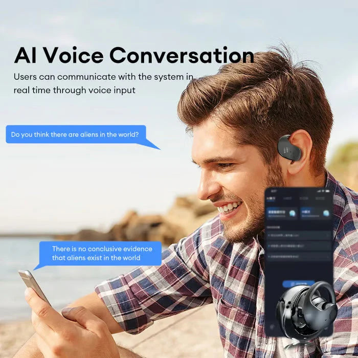 【🔥Naj komunikacija ne bo več težka! 】AI Translation Wireless OWS Bluetooth5.4 Earphones (Fit iOS & Android)
