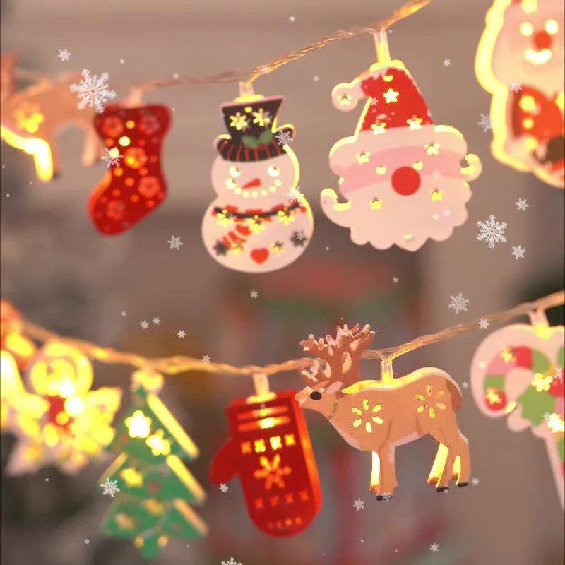 (🎁Božična ponudba🎄)🔥50 % popusta v promociji:LED veriga z Božičkom