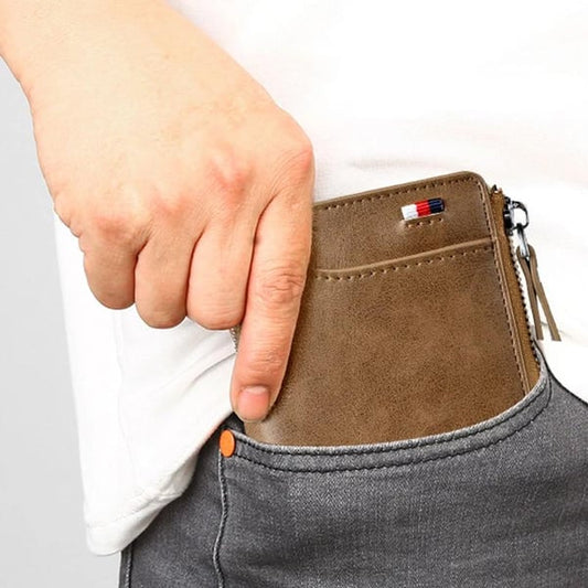 【🛡️Protiv krađe i antimagnetski】Muški novčanik s patentnim zatvaračem (RFID ZAŠTIĆEN)