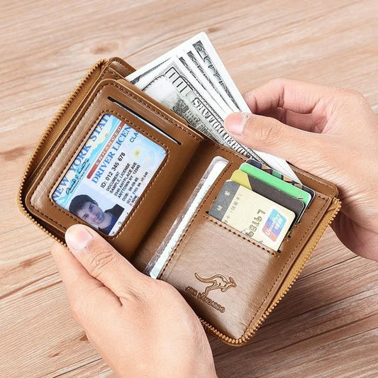 【🛡️Protiv krađe i antimagnetski】Muški novčanik s patentnim zatvaračem (RFID ZAŠTIĆEN)