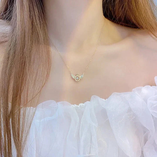 【🔥Lepota in moda】Ogrlica z angelskimi krili