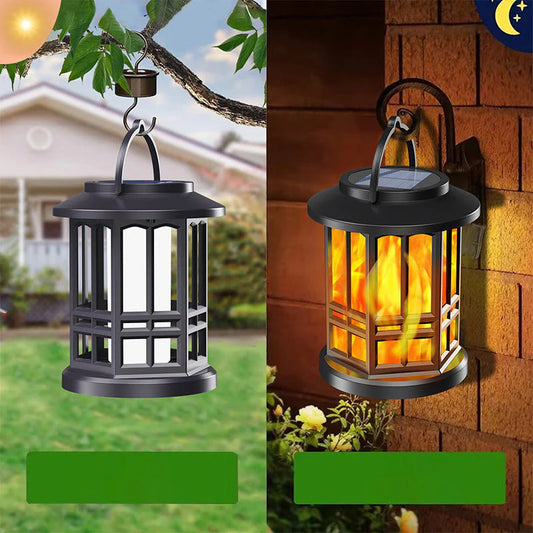 🏮Nadograđena solarna lampa s efektom treperavog plamena✨ - vodootporna i savršena za vanjsku upotrebu