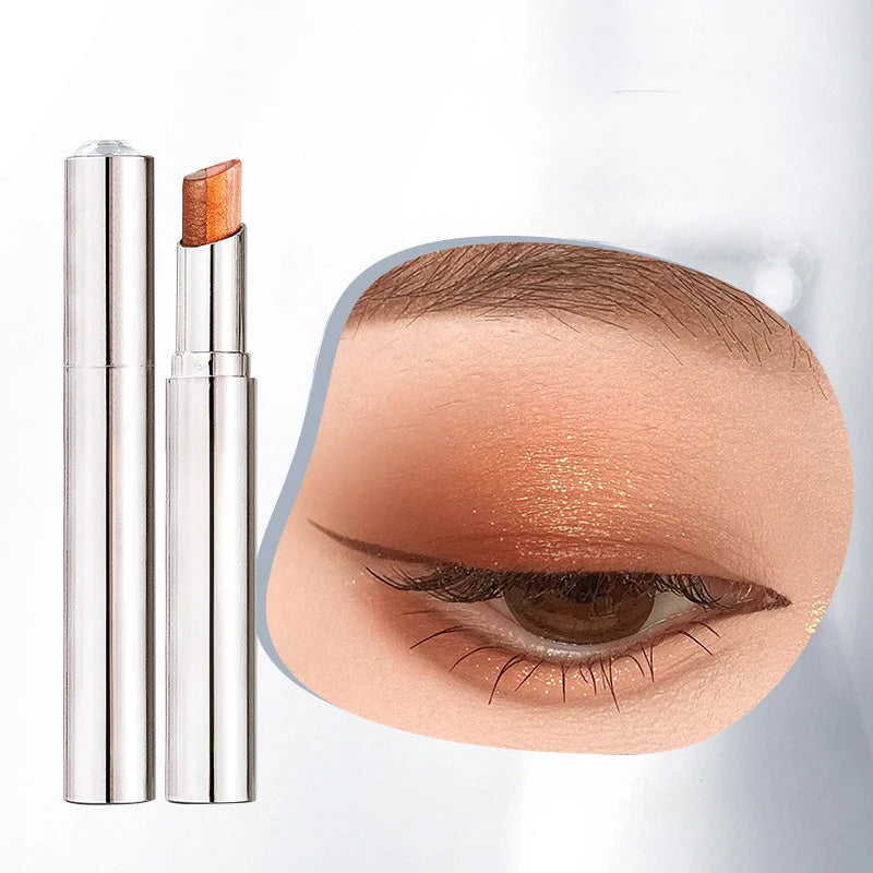【🔥Ustvarite očarljiv make-up za oči👁️】Vodoodporno gradientno bleščeče senčilo za oči - Tri barve v eni potezi