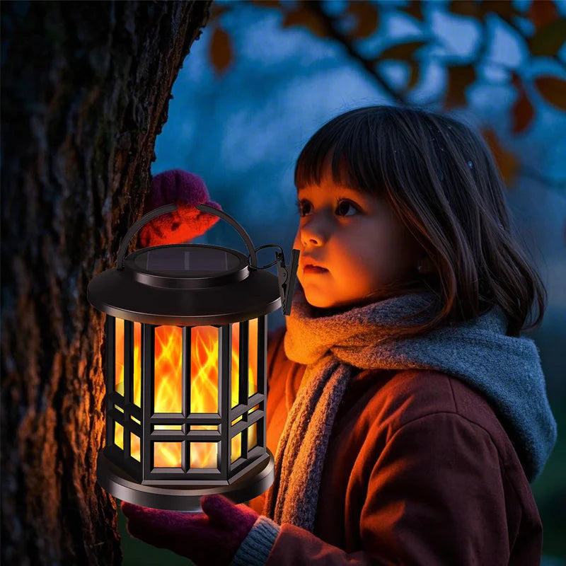 🏮Nadograđena solarna lampa s efektom treperavog plamena✨ - vodootporna i savršena za vanjsku upotrebu