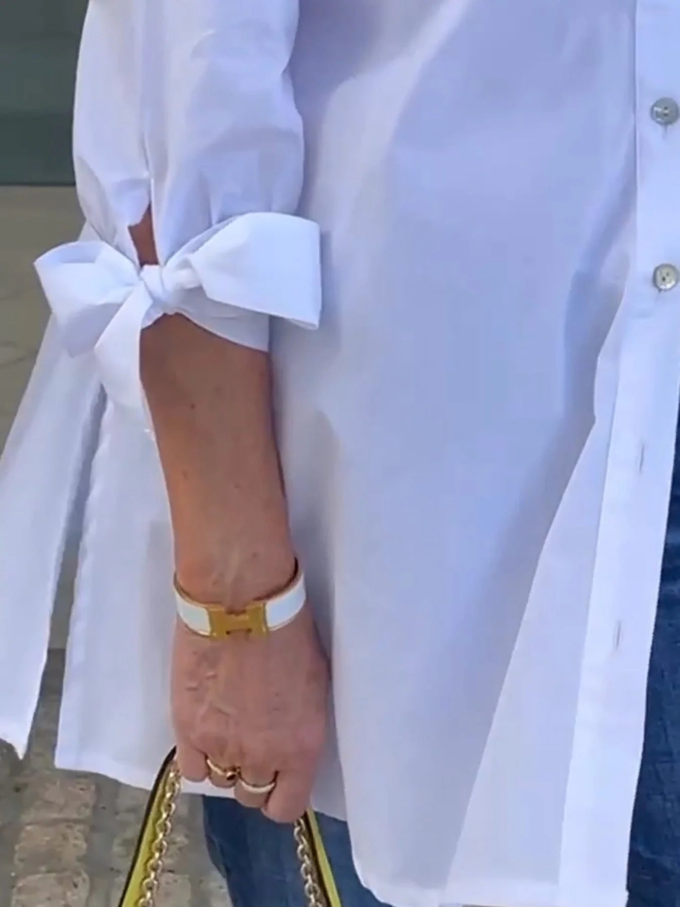 【🔥Elegantna in stilska】✨Enobarvna dolga bombažna srajca