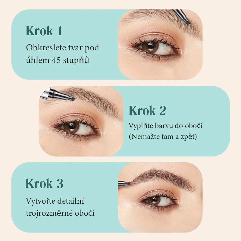 Višenamjenska olovka za obrve s 4 nastavka (2 komada,🎁1 gratis)