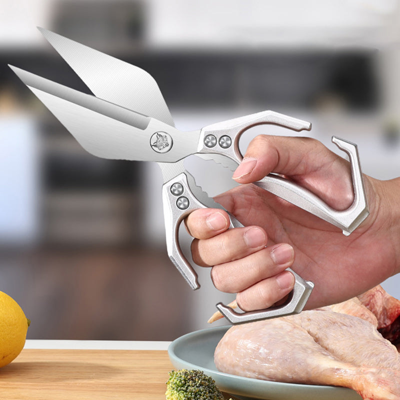 【👍Večfunkcijske škarje】Vsestranske in trpežne kuhinjske škarje✂️