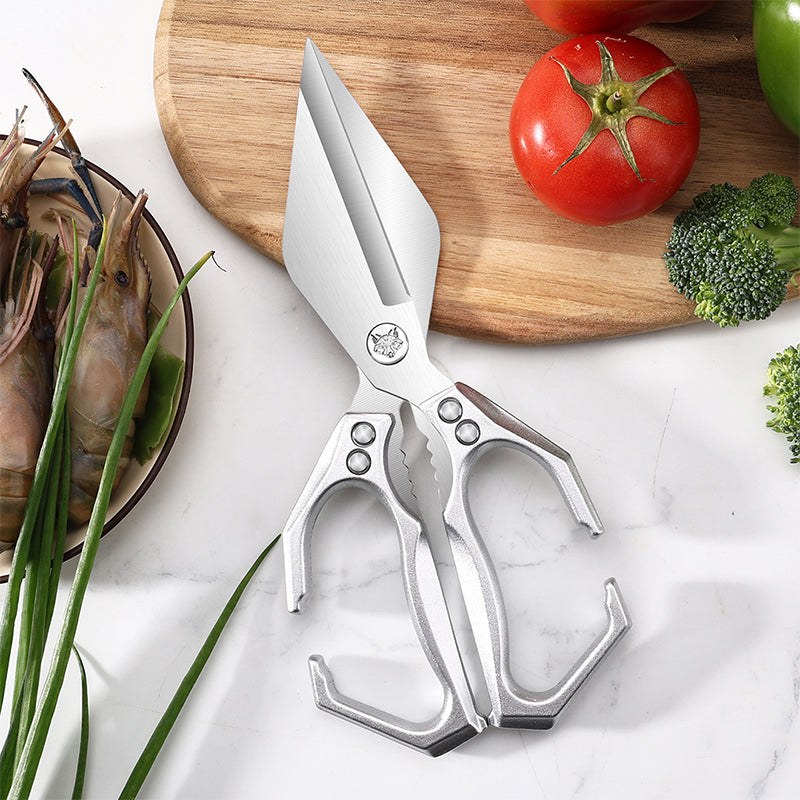 【👍Večfunkcijske škarje】Vsestranske in trpežne kuhinjske škarje✂️