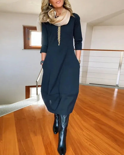 【🔥Popolnoma nezgrešljiva】✨Elegantna in udobna obleka