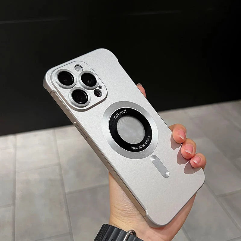 【iPhone 12–16】Ultra tanek ovitek za iPhone, kovinska barva, magneten, mat tekstura