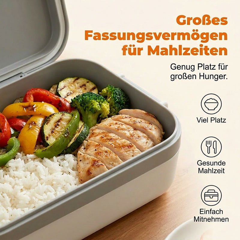 🔥50% Kedvezmény🏷️🔥 Hordozható, önmelegítő elektromos ételhordó – 🔋 7200 mAh akkumulátorral, 🍱 900 ml űrtartalommal – meleg étel bárhol, bármikor