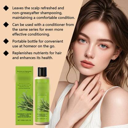 🧴 Tápláló sampon száraz fejbőrre és sérült hajra – keratin + rozmaring + biotin