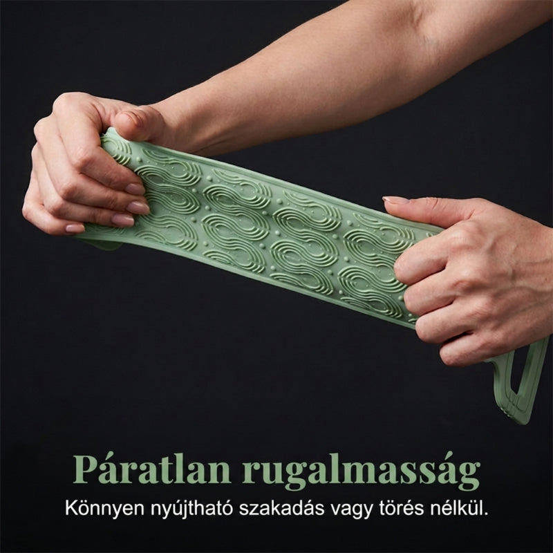 Kényelmes szilikon háttisztító kefe