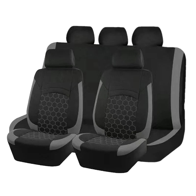 🚗 Univerzális, 9 darabból álló autóüléshuzat-készlet, 5 üléses modellekhez alkalmas 🛡️