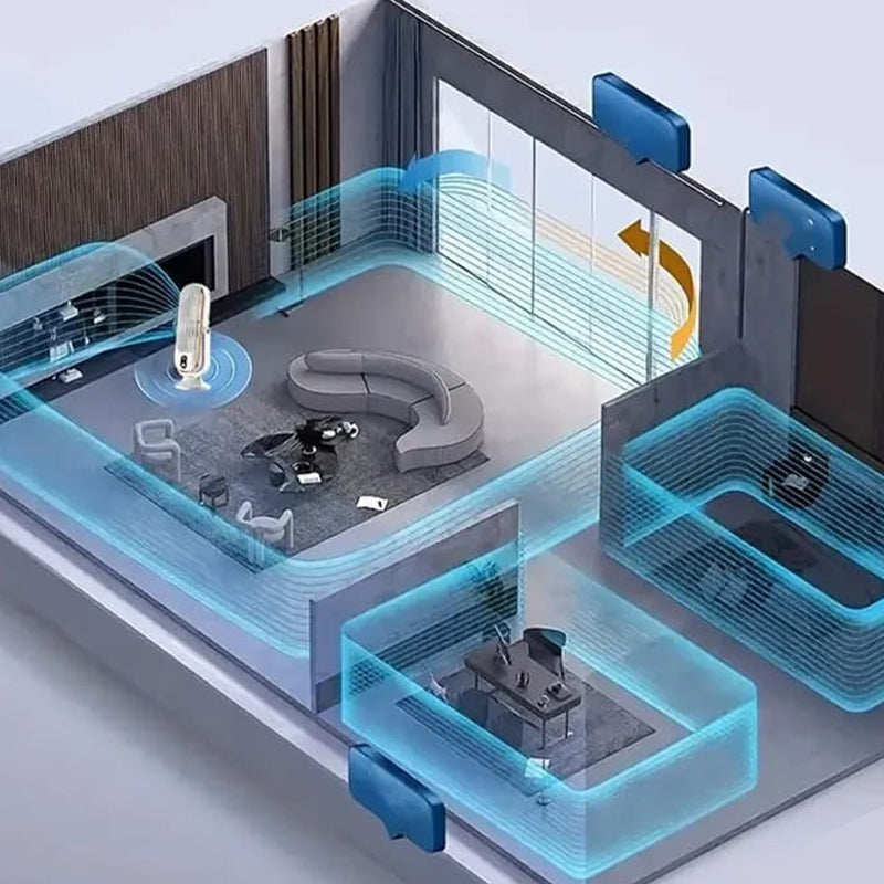 ❄️5 fokozatú hordozható asztali légkondicionáló ventilátor, otthoni és irodai használatra ✨