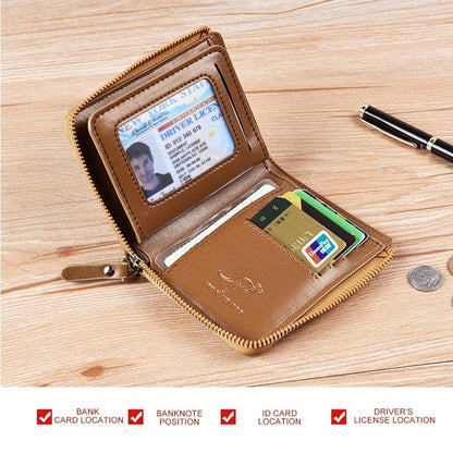 【🛡️Protiv krađe i antimagnetski】Muški novčanik s patentnim zatvaračem (RFID ZAŠTIĆEN)