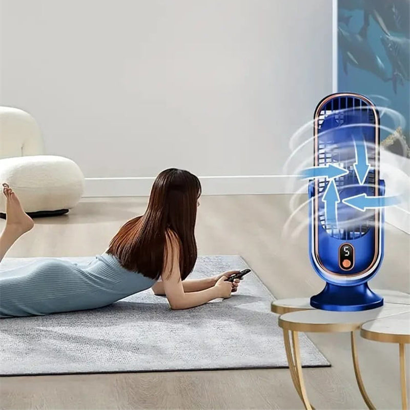 ❄️5 fokozatú hordozható asztali légkondicionáló ventilátor, otthoni és irodai használatra ✨