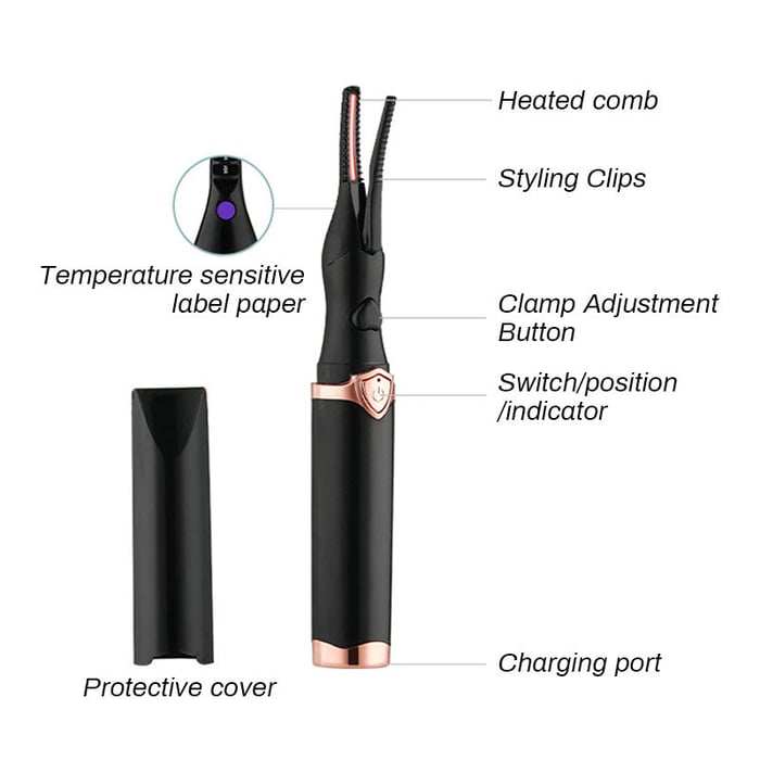 👁️‍🗨️Električni uvijač za trepavice, dugotrajno oblikovanje, trenutni glamur✨ (USB punjenje, trajna upotreba)