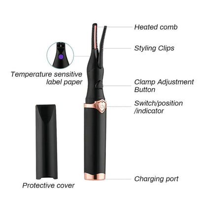 👁️‍🗨️Električni uvijač za trepavice, dugotrajno oblikovanje, trenutni glamur✨ (USB punjenje, trajna upotreba)