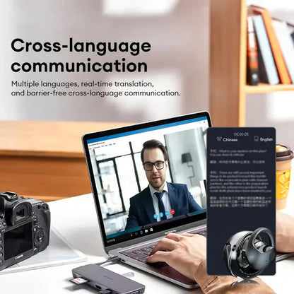 【🔥Naj komunikacija ne bo več težka! 】AI Translation Wireless OWS Bluetooth5.4 Earphones (Fit iOS & Android)