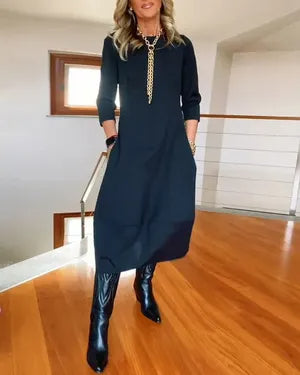 【🔥Popolnoma nezgrešljiva】✨Elegantna in udobna obleka