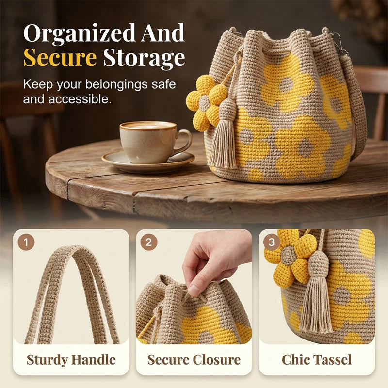 🌼Bohém stílusú horgolt, kézzel kötött táska | Egy nyári hangulattal teli táska👜