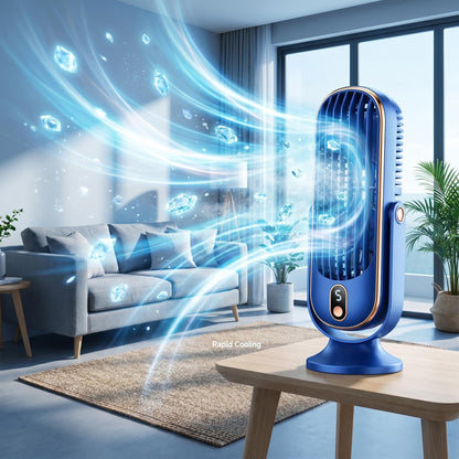 ❄️5 fokozatú hordozható asztali légkondicionáló ventilátor, otthoni és irodai használatra ✨